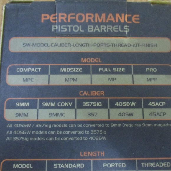 StormLake Replacement Barrel S&W M&P 45ACP, 5.3" .578-28 Stainless PN 34123 - Picture 11 of 14